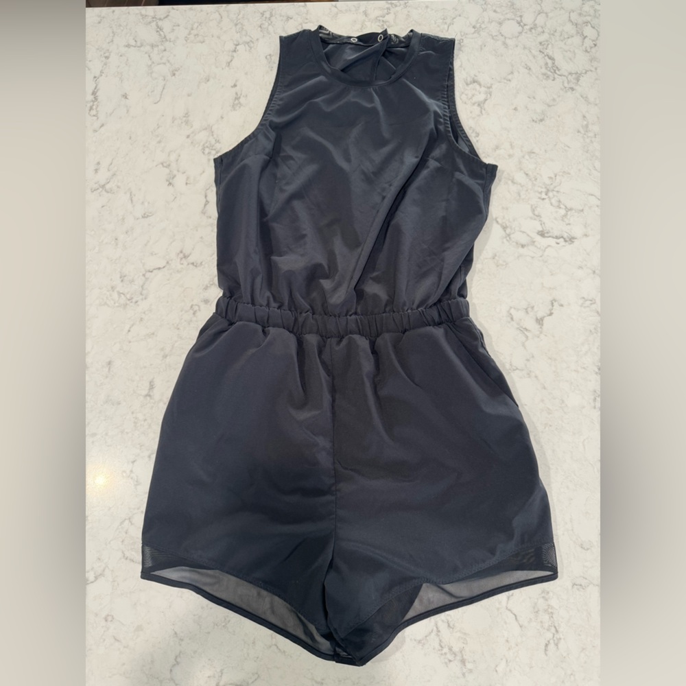 Zella black short romper